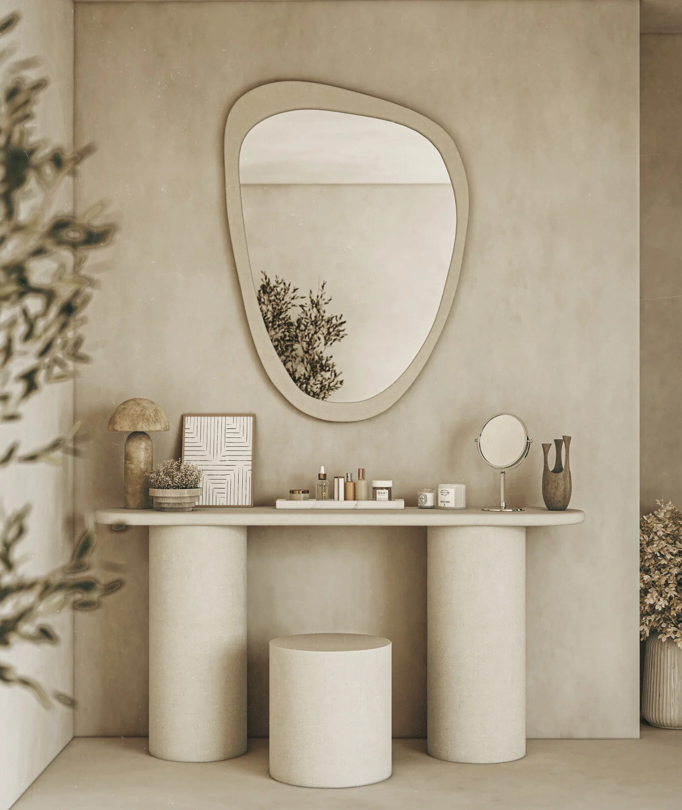 Render para muebles de microcemento